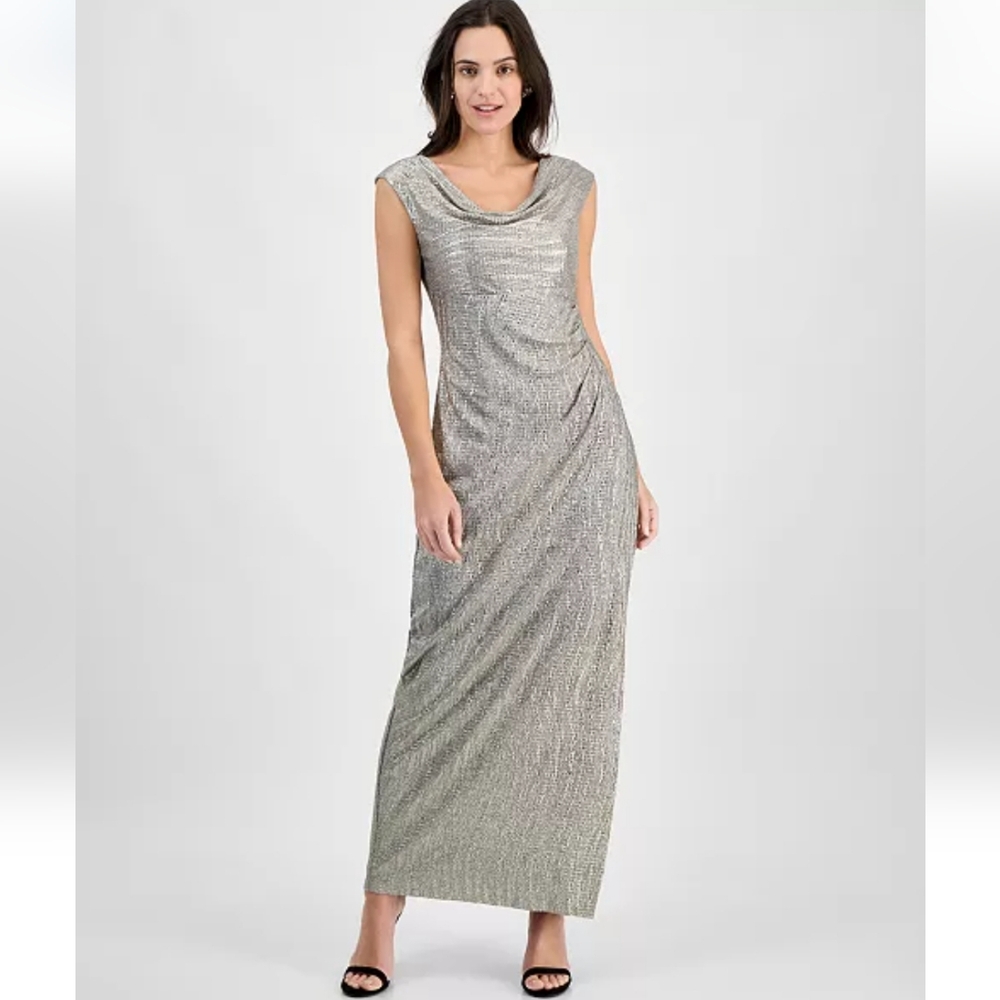 Connected Gold Metallic Gown